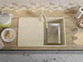 Беж кухненска гранитна мивка Копенхаген 780х500 Top 45, снимка 6