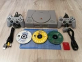 Sony PlayStation (PS1) пълен комплект с 2 контролера и игри, снимка 1