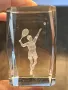 3D кристален сувенир тенисист  19/4, снимка 1
