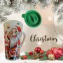 Коледна порцеланова чаша с гумен капак, снимка 1 - Чаши - 42925665