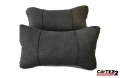 Възглавници за автомобилна седалка / Алкантара / черно с черен шев, снимка 1