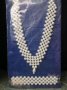 Колие и гривна елегантни от бели изкуствени перли, снимка 1 - Колиета, медальони, синджири - 37574955