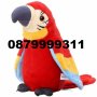 Плюшен говорещ папагал играчка робот електронен, снимка 1 - Плюшени играчки - 31723923