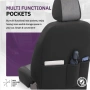 Луксозна тапицерия OTOM текстил с еко кожа COMFORT LINE Design – Сиво-Черна със сив шев, снимка 10
