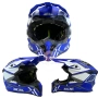 Кросова Каска за Мотокрос и Ендуро, Cross Helmet, Blue, снимка 1