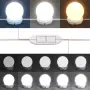 vidaXL Тоалетка с LED, бяла, 80x41x134,5 см, снимка 10