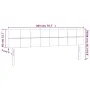 vidaXL LED горна табла за легло, тъмносива, 200x5x78/88 см, плат, снимка 6