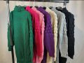 Дамска плетена туника различни цветове , снимка 1 - Блузи с дълъг ръкав и пуловери - 39273381
