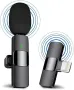 Нов петличен реверен безжичен мини микрофон за Android Type-C интервю влог, снимка 1