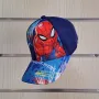 Нова детска шапка с козирка СпайдърМен (SpiderMan) в син цвят, снимка 2