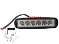 Халоген LED работна лампа 18W ( 3W x 6pcs ) 15,5 см. 9V-32V Джип АТВ Коли, Камиони, Бусове, Лодки и , снимка 2