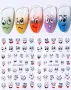Физиономии усмивки лица мимики emoji emoticon татос слайдер ваденки водни стикери за нокти маникюр, снимка 1