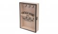 Дървена кутия за ключове със Vintage стъклена врата , снимка 2