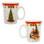 2 броя Комплект коледни чаши Дядо Коледа и елха, 310мл, снимка 1 - Чаши - 42754284