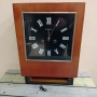 Рядък стенен часовник „Янтар“ (СССР) – работещ, с гонг и ключ, снимка 1