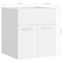 Долен шкаф за мивка, бял, 41x38,5x46 см, ПДЧ, снимка 8