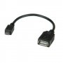 Кабел USB-A към Micro USB-B 2.0 Roline 11.99.8311 Черен USB-A to Micro USB-B M/M OTG, снимка 1 - USB кабели - 31294022