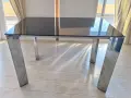 Малка трапезна маса със стъклен плот, снимка 2