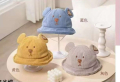 Детска 3D шапка Мече Цветове: син,розов,жълт,сив,кафяв, снимка 1 - Шапки, шалове и ръкавици - 44623243