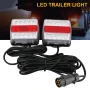 12V LED Стопове с магнит за Ремарке и Колесар - 5 Функции, 7 PIN кабел, снимка 1