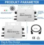 Инвертор 800 W - Инвертор IP65 с WLAN приложение за 2 соларни модула, снимка 6