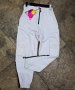 Дамски атрактивен бял панталон с джобове стил карго, снимка 1 - Панталони - 38382114