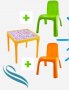 К -т детска маса АЗБУКА и две столчета, снимка 1 - Мебели за детската стая - 30922278