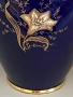 Винтидж порцеланова ваза Limburg Bavaria – кобалт и злато, Германия.1960 г., снимка 4