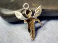 ФИГУРАЛЕН СРЕБЪРЕН ПЕНДАНТ АМУРЧЕ / АНГЕЛЧЕ СРЕБРО 925 РЪЧНА АР НУВО СТИЛ МАЙСТОРСКА РАБОТА 19466, снимка 5