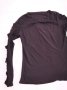 Черна блузка с дантела, снимка 1 - Блузи с дълъг ръкав и пуловери - 30385471