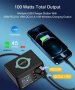 100W ASOMETECH 8-портова настолна USB зарядна станция с безжично зареждане и цифров дисплей, снимка 10