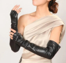 Дълги кожени  нови ръкавици без пръсти  50 см, M,L, снимка 1 - Ръкавици - 44802650