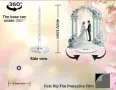въртяща 360 ° Сватбена Двойка синя Арка сърце цветя 2D Акрилна Фигурка топер за торта връх, снимка 4