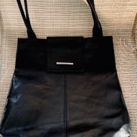 Черна чанта STABA Италия,естествена кожа, снимка 2 - Чанти - 38404478