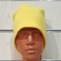 Нова зимна шапка неоново жълт цвят, снимка 2 - Шапки - 32035390