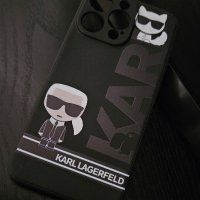 Предпазен калъф Cover Karl Lagerfeld за iPhone 15 Pro Max, Black, снимка 1 - Калъфи, кейсове - 44352230