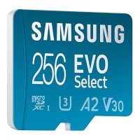 Карта памет Samsung - EVO Select, 256GB, SDXC, Class10, синя, снимка 1 - Карти памет - 39260962