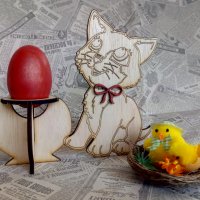 Поставка за яйце с име - подарък за Великден , снимка 5 - Сувенири от дърво - 40227225