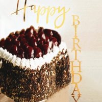 happy Birthday страничен пластмасов златист топер надпис украса декор за торта табела рожден ден , снимка 1 - Други - 30317885