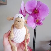 Плетена играчка овца амигуруми, снимка 1 - Декорация за дома - 33932548