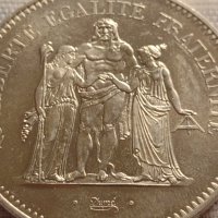 Сребърна монета 50 франка 1974г. Република Франция LIBERTE EGALITE FRATERNITE 40936, снимка 9 - Нумизматика и бонистика - 42832358