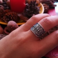 Уникален винтидж сребърен пръстен - модел R098, снимка 1 - Пръстени - 35568491