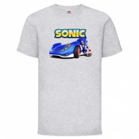 Детска Тениска Соник Sonic The Hedgehog Sonic Car Изненада,Подарък,Игра,Колата на соник, Sonic, снимка 4 - Детски тениски и потници - 37209678
