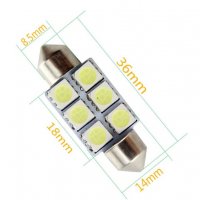 LED КРУШКИ тип СУЛФИДНИ 36мм к-т/2 бр./, снимка 1 - Части - 31422836