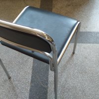 Стол - тръбна мебел с кожа, снимка 2 - Столове - 42052438