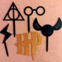 Хари Потър Harry Potter пластмасови топери топер украса за торта мъфини декор сет, снимка 1 - Други - 42910354