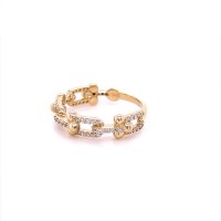 Златен дамски пръстен Tiffany 3,06гр. размер:55 14кр. проба:585 модел:20546-6, снимка 2 - Пръстени - 42815909