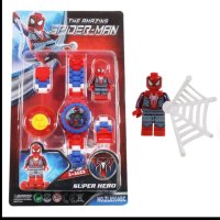 Спайдърмен Spiderman лего детски часовник конструктор с човече, снимка 1 - Детски - 42136430