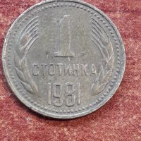 Монета от 1 стотинка от 1981г., снимка 1 - Нумизматика и бонистика - 31490783