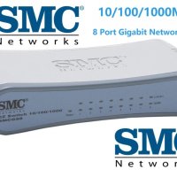 Гигабитов Суич SMC SMCGS8 EZ Switch 10/100/1000 8-Port, снимка 1 - Суичове - 40387822